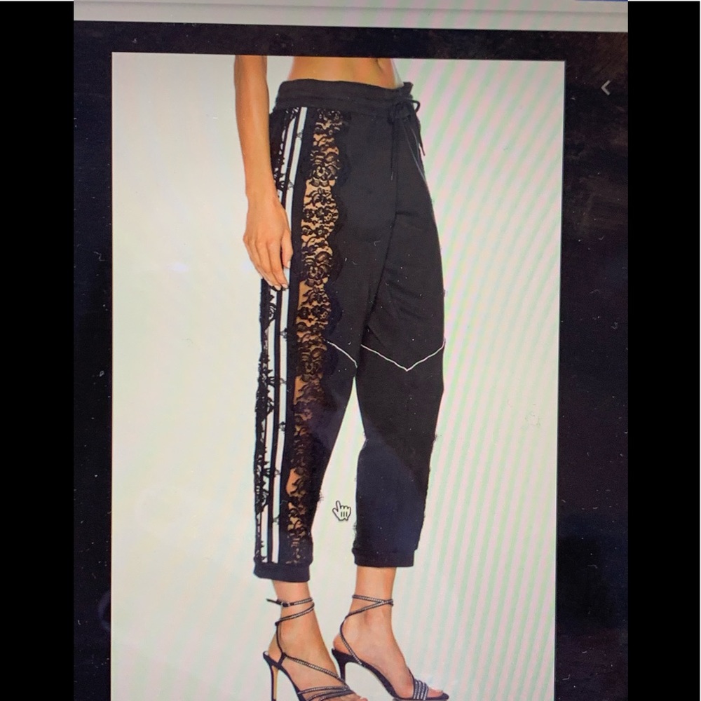 Stella McCartney X Adidas black lace joggers